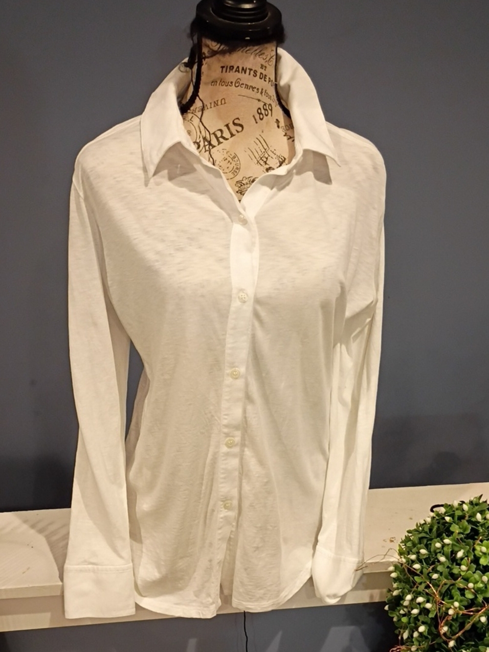 Theory White Button-Down Shirt for Women